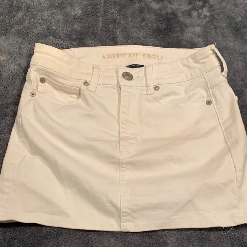 American Eagle Outfitters Cream Mini Pencil Skirt